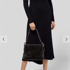 Vintage 90s Coach Legacy 9828 Black Soft Leather Flap Shoulder Bag 12" x 8.5"